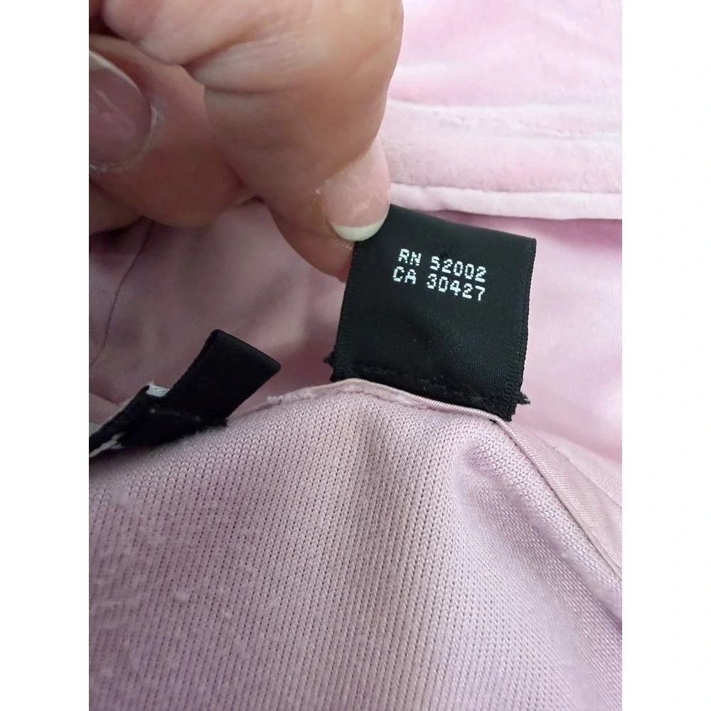 Saks Fifth Ave Pink Velour Tracksuit Set Zip Up Hoodie & Pants Y2K Loungewear